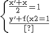3$\rm \{{\frac{x'+x}{2}=1\\\frac{y'+f(x)}{2}=1